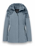 District Winterjacke Eclipse mit Kapuze (Mantel, winddicht, wasserabweisend) mineralblau Damen