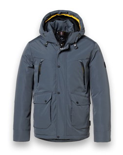 District Winterjacke Wolf mit Kapuze (winddicht, leichte wattierung, warm) airforce blau Herren