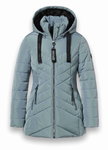 District Winterjacke Workout mit Kapuze (Mantel, wasserabweisend) mineralblau Damen