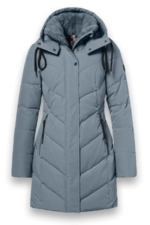 District Wintermantel Zodiac (mit Kapuze, warm, wasserabweisend) mineralblau Damen