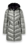 District Wintermantel Sapporo (mit Kapuze, wasserabweisend) silber Damen