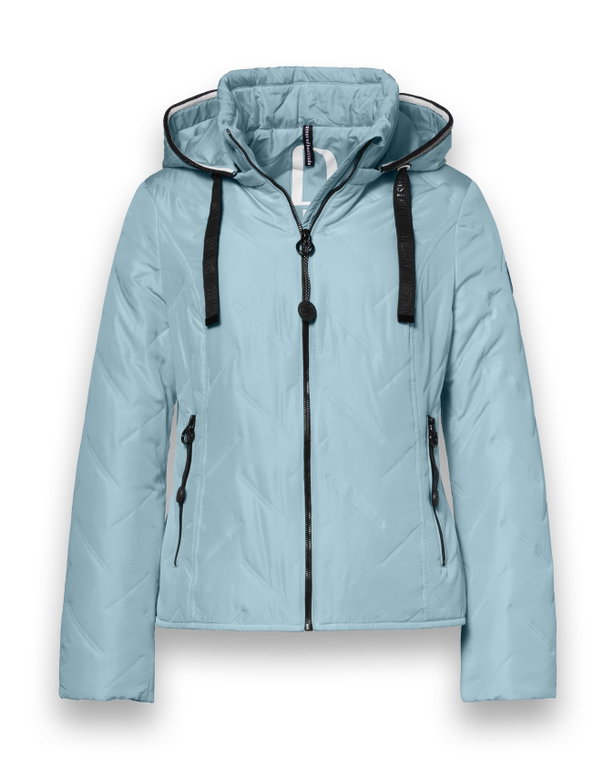 District Transition Jacket Bluebell (with hood, water-repellent) aquamarine ladies