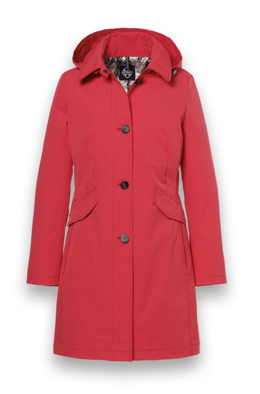 District Übergangsjacke (Parka) Lotus mit Kapuze rot Damen