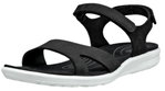 ECCO Sandale Cruise II 3 Strap (Nubukleder) schwarz Damen