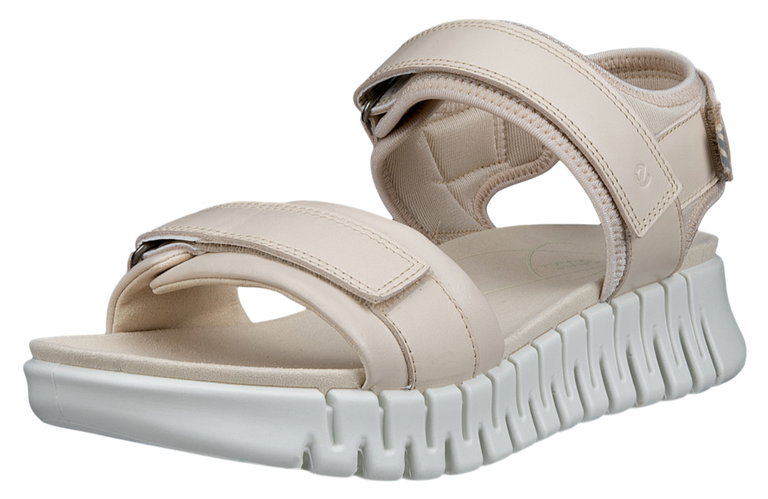 ECCO Sandal Gruuv Sol Lea (Premium Leather) beige/white ladies