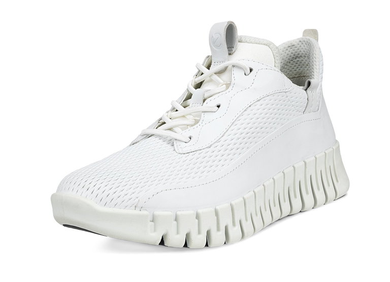 ECCO Sneaker Gruuv (Leder, perforiert) weiss Damen