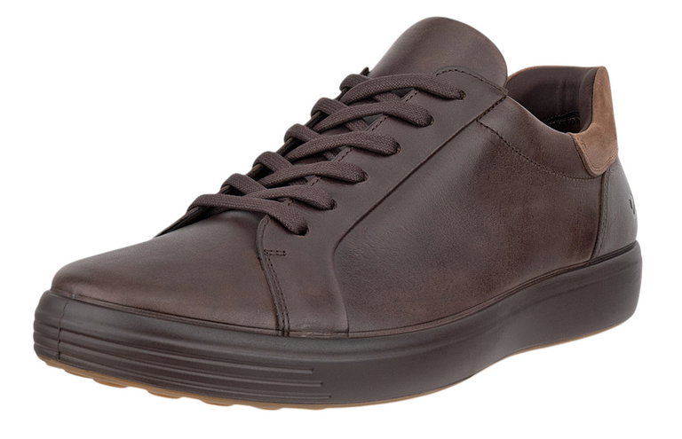 ECCO Sneaker Soft 7 Easy Slip Lace (Premium-Leder) braun Herren