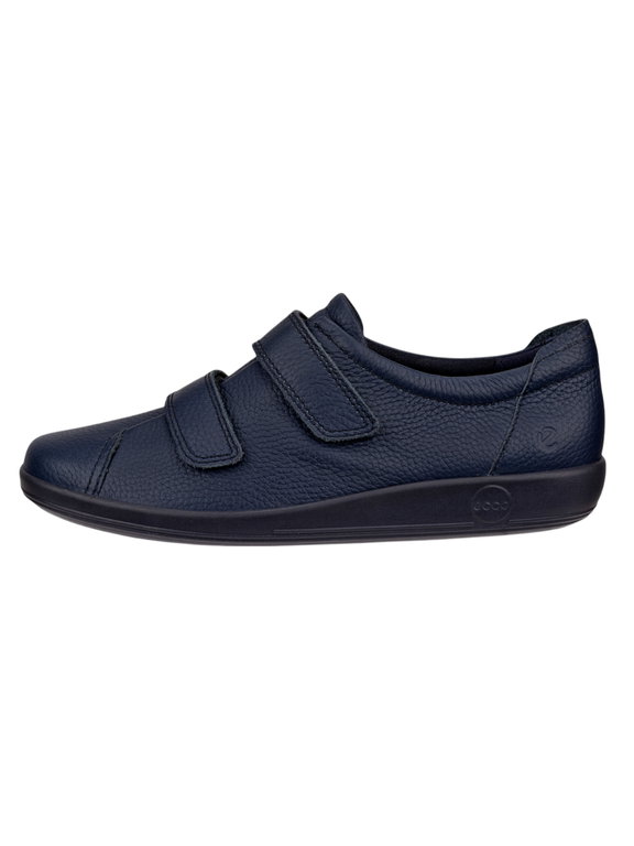 ECCO Sneaker Velcro Soft 2.0 (Premium-Vollnarbenleder) navyblau Damen