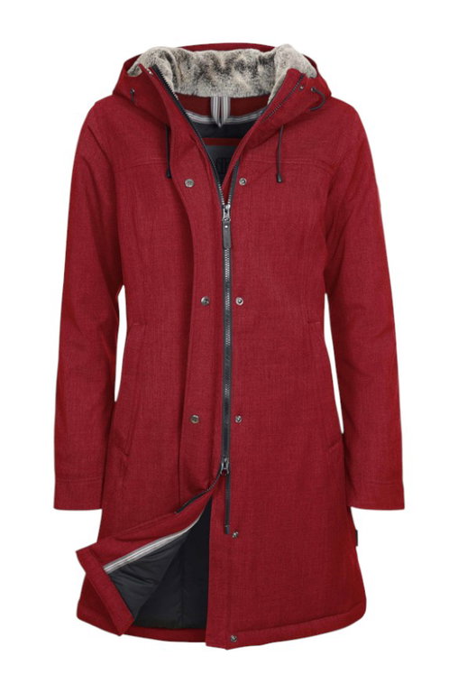 Elkline Wintermantel Apres Ski (winddicht, wasserdicht) rot melange Damen