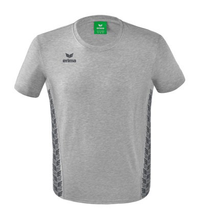 Erima Freizeit-Tshirt Essential Team - weicher Baumwollmix, klassischer Schnitt - hellgrau/grau Jungen