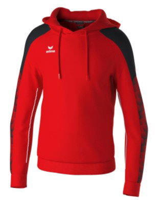 Erima Kapuzenpullover Evo Star (100% Polyester) rot/schwarz Kinder