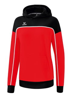 Erima Kapuzenpullover Hoodie Change (Baumwollmix) rot/schwarz Damen
