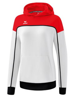 Erima Kapuzenpullover Hoodie Change (Baumwollmix) weiss/rot Damen