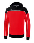 Erima Kapuzenpullover Hoodie Change (Baumwollmix) rot/schwarz/weiss Jungen