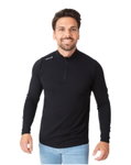 Erima Sport-Langarmschirt Rolli Half-Zip (weiches Stretchmaterial) schwarz Herren