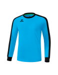 Erima Sport-Langarmshirt Trikot Retro Star (100% Polyester) curacaoblau/schwarz Herren