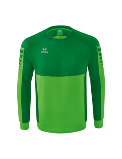 Erima Sport-Langarmshirt Six Wings Sweatshirt (Baumwollmix, funktionell) grün/smaragd Herren