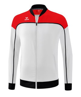 Erima Präsentationsjacke Change (100% rec. Polyester, elastisches Funktionsmaterial) weiss/rot/schwarz Jungen