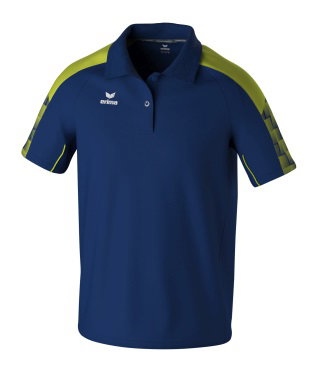 Erima Sport Polo Evo Star (100% recycled Polyester) navy blue/lime green Men's