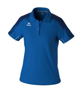 Erima Sport-Polo Evo Star (100% rec. Polyester) royalblau/navyblau Damen