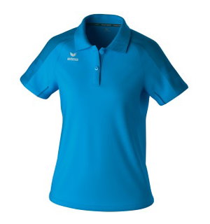 Erima Sport-Polo Evo Star (100% rec. Polyester) curacaoblau Damen