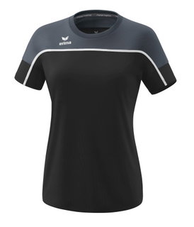 Erima Sport-Shirt Change (100% rec. Polyester, leicht, schnelltrocknend) schwarz/grau Damen