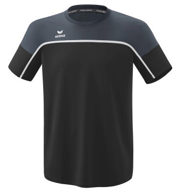 Erima Sport-Tshirt Change (100% rec. Polyester, leicht, schnelltrocknend) schwarz/grau Herren