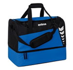 Erima Sporttasche Six Wings mit Bodenfach (Größe L - 94,5 Liter) royalblau/schwarz 60x35x45cm