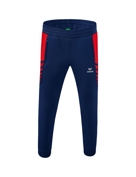 Erima Traingshose Six Wings Worker lang (100% Polyester, sportliche Passform) navyblau/rot Herren