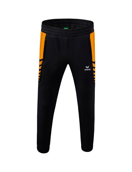 Erima Training Pants Six Wings Worker long (100% Polyester, sporty fit) black/orange Men