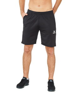 Erima Traininghose Short Basic (100% Polyester, Reißverschlusstaschen) kurz schwarz Herren