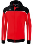 Erima Trainingsjacke Change mit Kapuze (rec. Polyester, strapazierfähig, mit Reißverschlusstaschen) rot/schwarz Herren