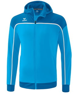 Erima Trainingsjacke Change mit Kapuze (rec. Polyester, strapazierfähig, mit Reißverschlusstaschen) curacaoblau Herren