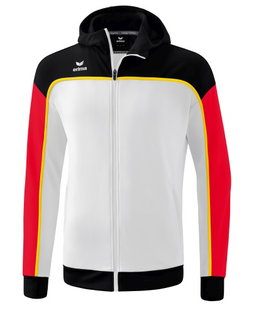 Erima Trainingsjacke Change mit Kapuze (rec. Polyester, strapazierfähig, mit Reißverschlusstaschen) weiss/schwarz Herren