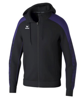 Erima Trainingsjacke Evo Star mit Kapuze (hoher Tragekomfort) schwarz/violett Herren