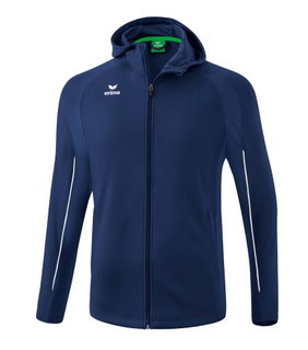 Erima Trainingsjacke Liga Star mit Kapuze (strapazierfähig und elastisches Funktionsmaterial) navyblau/weiss Jungen