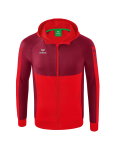 Erima Trainingsjacke Six Wings mit Kapuze (Baumwollmix, weich und bequem) rot/bordeaux Jungen