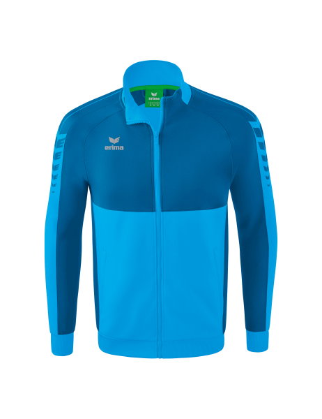 Erima Trainingsjacke Six Wings Worker (100% Polyester, Stehkragen, strapazierfähig) curacaoblau Herren