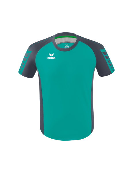Erima Sport-Tshirt Six Wings Trikot (100% Polyester, strapazierfähig) petrolblau/grau Herren