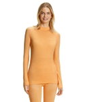 Falke Funktionsunterwäsche Langarmshirt Wool-Tech (Merinowolle, warm und isolierend) orange Damen
