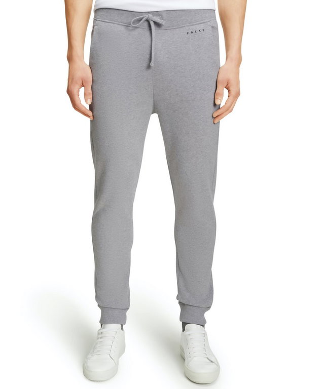 Falke Jogginghose Classic (Baumwolle, moderner Look,komfortabel) lang grau Herren