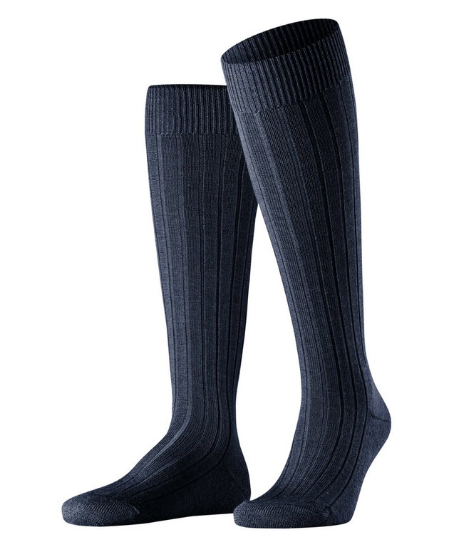 Falke Kniestrümpfe Teppich im Schuh (klimaregulierende Merinowolle) darknavy Herren - 1 Paar