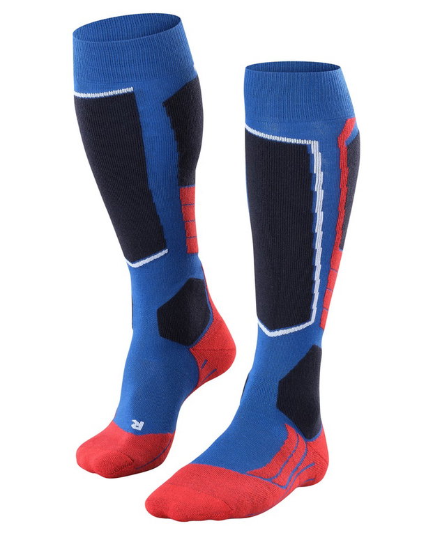 Falke Skisocke SK2 Intermediate Wool (mittelstarke Polsterung) olympicblau/rot Herren - 1 Paar