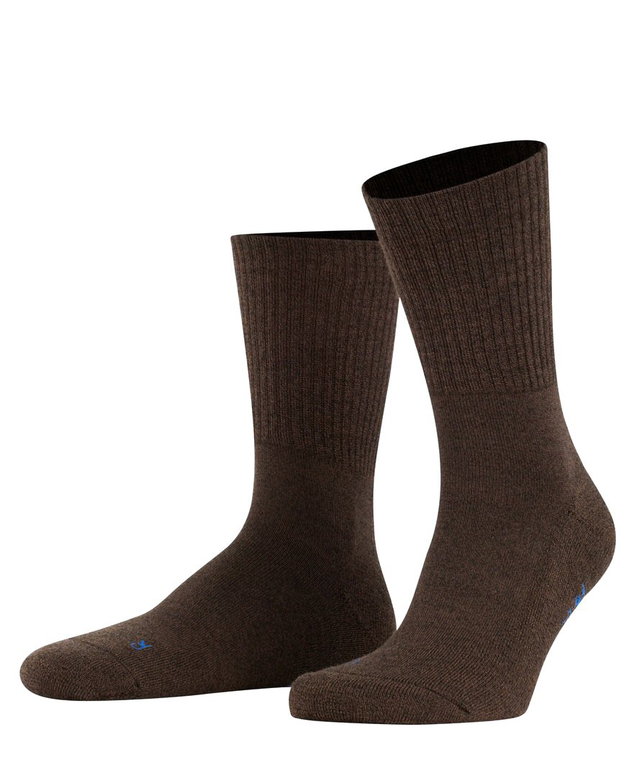 Falke Trekkingsocke Crew Walkie Light (klimaregulierende Merinowolle) dunkelbraun Damen/Herren - 1 Paar