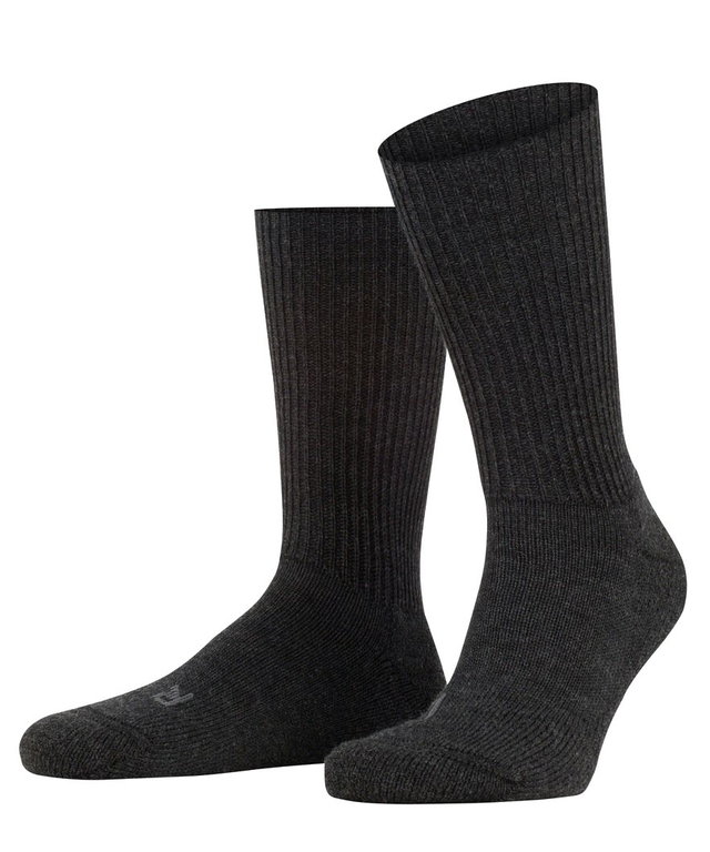Falke Wandersocke Crew Walkie Ergo (Trekking, Merinowolle) anthrazitgrau - 1 Paar
