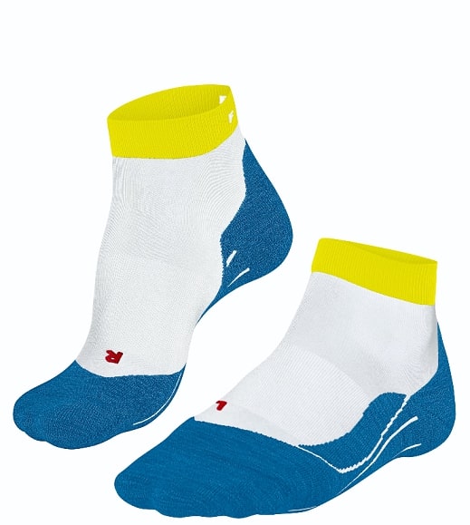 Falke Laufsocke RU4 Endurance Short (mittelstarke Polsterung) weiss/aquablau/lime Herren - 1 Paar