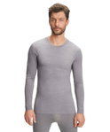 Falke Funktionsunterwäsche Langarmshirt Wool-Tech Light (feinste Merinowolle) hellgrau Herren