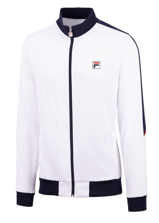 Fila Tennisjacke Manuel (Stehkragen, 100% Polyester) weiss/navy Herren