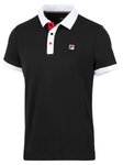 Fila Tennis-Polo Markus (100% Polyester) schwarz/weiss Herren