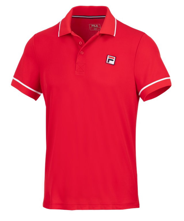 Fila Tennis Polo New Court (100% Polyester) red Men